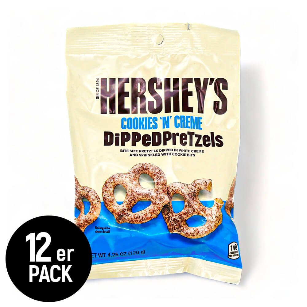 HERSHEY'S Dipped Pretzel Cookies'n Cream 120g (VPE 12)