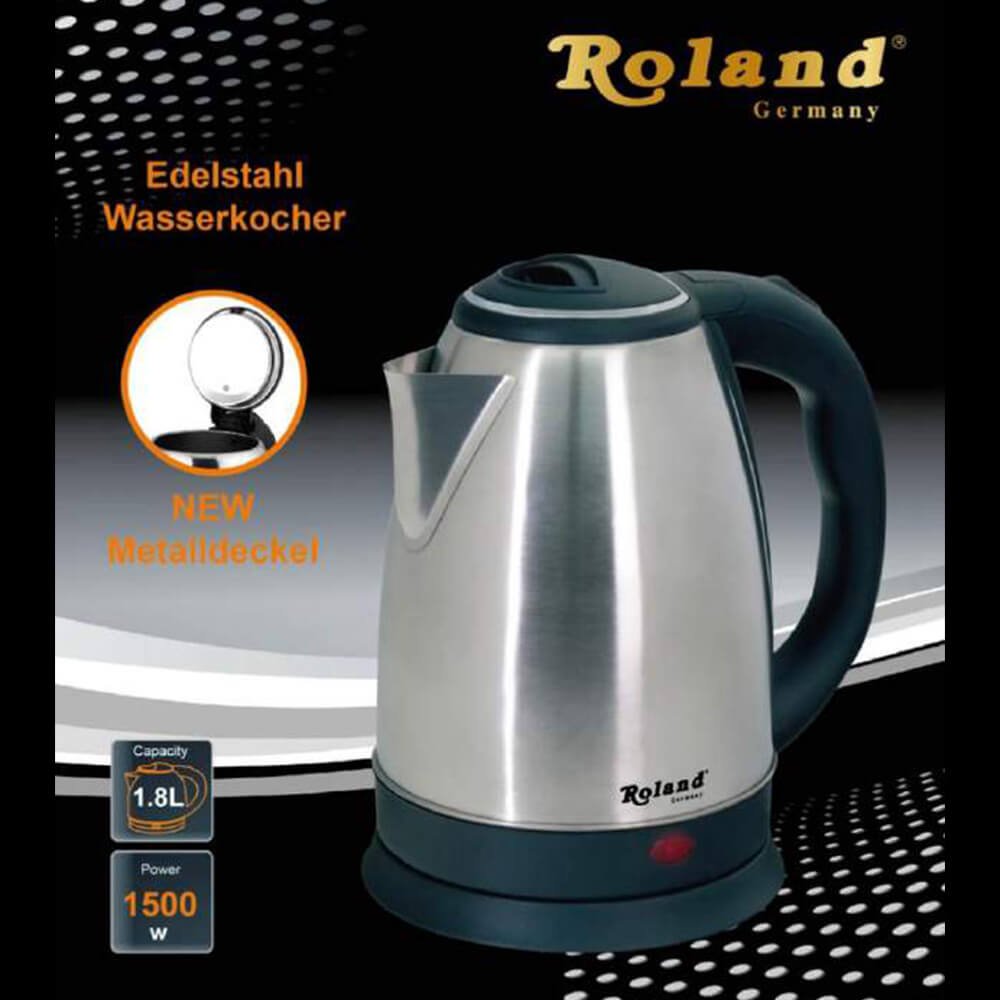 Roland Edelstahl Wasserkocher 1.8 L 1500W (VPE 16x12)